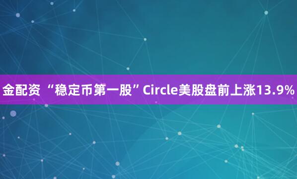 金配资 “稳定币第一股”Circle美股盘前上涨13.9%